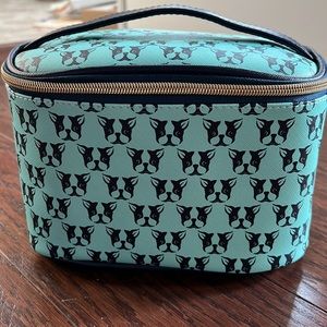 NWT Dabney Lee French Bulldog Frenchie MakeUp Bag with Handle.